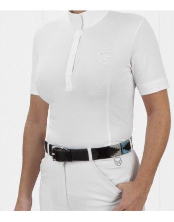Chemise de concours femme blanche manches courtes  - 1